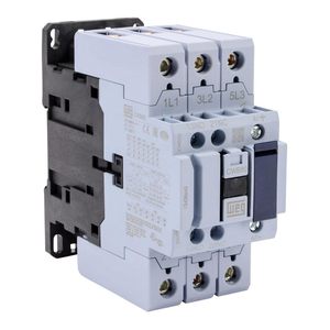 Contacteur électrique Weg CWB80 80A 3 pôles, bobine 24 VDC, 1 NO 1 NC, auxiliaire, puissance nominale 50 CV, montage sur panneau - Product Image 1