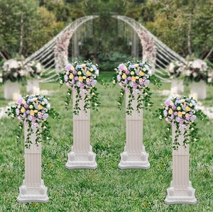 Bán Buôn Đơn Giản Trắng Nhựa Vuông La Mã Cột Cho Đám Cưới Giai Đoạn Đảng Lễ Kỷ niệm Đường Dấu Hiệu Hoa Đứng Đến - Product Image 2