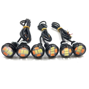 Hawkeye Đèn Lái Xe Đèn Led Chạy Ban Ngày Cho Xe Hơi Màu Trắng + Hổ Phách DC 12V Đèn Tín Hiệu Rẽ Mắt Đại Bàng Hai Màu Tự Động 5630 6SMD DRL - Product Image 3