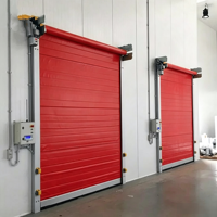 Puerta Enrollable de PVC de Alta Velocidad para Cámaras Frigoríficas, Aislada con Espuma, con Control Remoto y Apertura Automática
