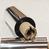Ruban en résine 110MM*70M 90M Petit noyau Ruban de transfert thermique pour imprimante d'étiquettes à code-barres biaxial Compatible avec Zebra Typewriter
