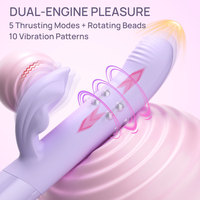 Nouveau design 2025, vibromasseur chauffant rechargeable 3-en-1, boule rotative, jouets sexuels pour femmes, 10 modes de vibration, 10 fréquences, 100%