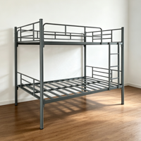 Lit superposé moderne en acier avec cadre métallique polyvalent pour meubles de chambre à coucher portables pour maison, hôtel, appartement