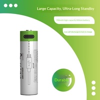 Baterai Lithium Pengisian Cepat 14500 Port Tipe-C 3.7V untuk Alat Cukur; Baterai Senter Berkapasitas Tinggi Ukuran AA