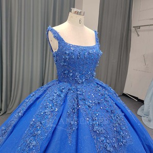 Lsany230 Blue Shiny Off Shoulder Quinceanera Dress Sequined Sleeveless Lace Beads Sweep Train Dresses Jancember - Product Image 3