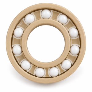 ตลับลูกปืนเม็ดกลมร่องลึก 6008 40x68x15 มม. วงแหวน PEEK ลูกบอลเซอร์โคเนีย กรง PEEK PTFE - Product Image 5