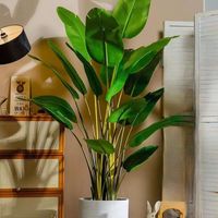 Natrual Touch Palmier du Voyageur Artificiel Faux Bananier Géant Japonais Faux Grue Fleur Plante Oiseau de Paradis Arbre
