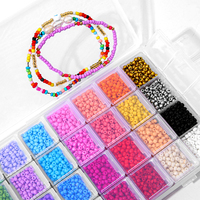 9000 pièces/boîte 28 couleurs verre Miyuki ensemble de perles de rocaille boîte emballage à grille individuelle pour bijoux à bricoler soi-même Bracelet Kit de fabrication