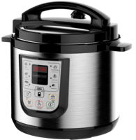 Autocuiseur électrique tout-en-1 6L 120V/220V/1000W avec pot intérieur en aluminium multifonctionnel et grand écran LCD