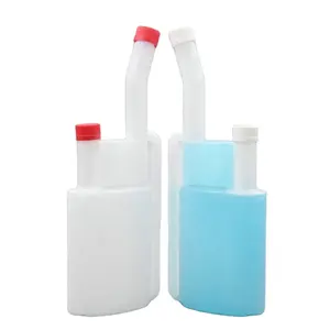 500Ml Meten Plastic Dubbele Dual Chamber Twin Hals Fles Voor Vloeibare Dispenser