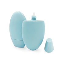 Bouteille d'emballage personnalisée en gros pour crème solaire 50 ml, flacon plat isolant, emballage de lotion solaire, tube de crème BB, bouteille ovale bleue