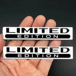 สติ๊กเกอร์ตรา3D รถยนต์ลิมิเต็ดอิดิชั่น2ชิ้น ABS โครเมี่ยมติดท้ายรถอุปกรณ์ตกแต่งจักรยานโลหะ - Product Image 2