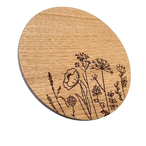 Posavasos decorativos de forma hexagonal para té de madera de nogal hechos a medida de alta calidad para té de noche en casa - Product Image 2