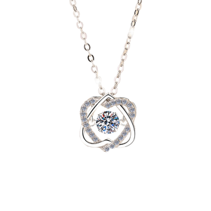 Collar con Colgante de Diamante Moissanite Clásico VVS1, Joyería Fina de Plata de Ley S925 para Damas y Mujeres - Product Image 4