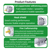 Moteur à induction de qualité industrielle YS 0,09 kW-5,5 kW 2/4/6/8 pôles, haute efficacité, coque en aluminium, moteur asynchrone triphasé AC