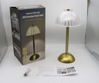 Lampe de table moderne en cristal et métal, protection oculaire, style rétro, intensité réglable, lampes décoratives, lampes de chevet, veilleuses LED