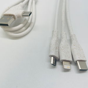 Ống Hút Lúa Mì Thân Thiện Với Môi Trường Bán Sỉ Mới Cáp Sạc Nhiều Cổng USB Cho Điện Thoại Di Động - Product Image 2