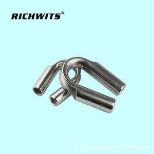 Stainless Steel 304 <b>Heart</b>-<b>Shaped</b> Tubular Ferrule Wire Rope Enclosed Sheath Cable Protection Ring Cable Glands - Product Image 5