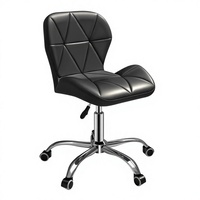 Tabouret de bar pivotant et réglable en hauteur avec dossier, sans accoudoirs, pour salon de coiffure, caisse ou réception