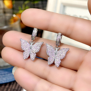 Orecchini a farfalla da donna, semplici e alla moda, per uso quotidiano, accessori per le orecchie - Product Image 6