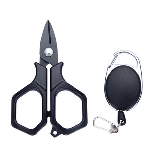 Zwarte visschaar, draagbare vislijnknipper, knoopverwijderaar, lijnschaar met koord - Product Image 6