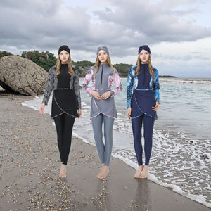 Traje de Baño Deportivo Modesto y Holgado para Mujer, Protección Solar UPF50+, con Hiyab, Talla Grande, para la Playa - Product Image 2