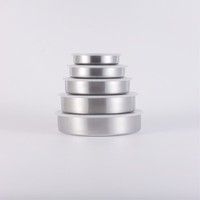 Nouveau arrivé 5 pièces en acier inoxydable couleur prix bas promotion cadeau garder frais couvercle rond boîte alimentaire emballage conteneurs de stockage ensemble