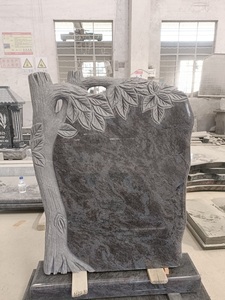 バハマ産ブルーストーン花崗岩製、木の形をした墓石・モニュメント・ヘッドストーン - Product Image 3