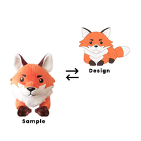 Peluche Renard Kawaii Mignon Orange et Blanc Doux et Moelleux Grandes Yeux Mini Pendentif Breloque de Sac Cadeau Personnalisé Usine OEM ODM