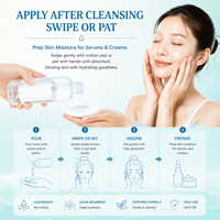 Tonique visage hydratant apaisant à l'acide hyaluronique pour peaux sèches et sensibles, soin de la peau de luxe biologique végétalien, réparation de la barrière cutanée, hydratation intense