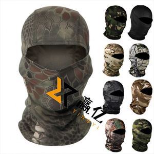 Pasamontañas Táctico Negro Grueso con Logotipo Bordado, Impermeable, Tejido de Punto Acanalado, con un Orificio, para Pesca, Adultos - Product Image 1