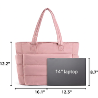 Sac fourre-tout matelassé léger pour femme, sac à main à bandoulière, sac de travail