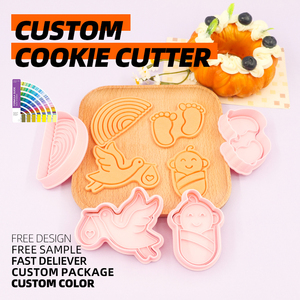 <span class=keywords><strong>Cigogne</strong></span> bébé série arc-en-ciel 3D amour dessin animé Biscuit moule en plastique bricolage argile Animation imprimé <span class=keywords><strong>emporte</strong></span>-pièces pour la fête - Product Image 3