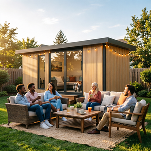 <span class=keywords><strong>Casa</strong></span> <span class=keywords><strong>de</strong></span> Huéspedes Prefabricada, Cabaña <span class=keywords><strong>de</strong></span> Jardín, Sala <span class=keywords><strong>de</strong></span> Recepción Dedicada, Crea un Espacio Profesional para Reuniones <span class=keywords><strong>en</strong></span> <span class=keywords><strong>Casa</strong></span> - Product Image 1