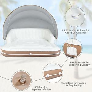 Poltrona Galleggiante <span class=keywords><strong>Gonfiabile</strong></span> per <span class=keywords><strong>Piscina</strong></span> e Spiaggia con Tettuccio Parasole, <span class=keywords><strong>Divano</strong></span> Galleggiante - Product Image 2