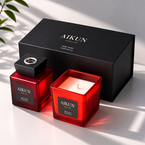 AIKUN Coffret de bougies parfumées artisanales de luxe avec étiquette personnalisée, diffuseur d'arômes pour la décoration de la maison, utilisation quotidienne - Product Image 1