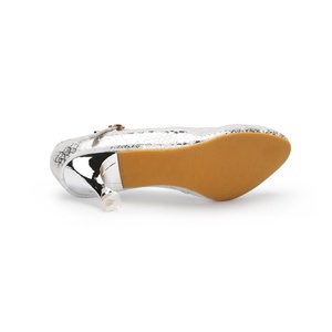 Zapatos de Baile para Mujer AG, Clásicos Plateados para Baile de Salón/Tango Latino/Vals, Tacón de 6.3 cm, Piel de Oveja Suave - Product Image 3