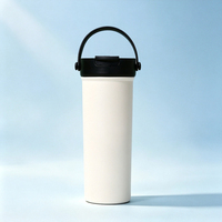 Mug isotherme portable en acier inoxydable à double paroi de 600 ml pour boissons chaudes et froides