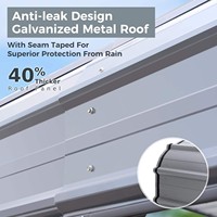 Expédition rapide 11ft X19ft métal stockage extérieur Double Carports étanche 2 voiture enduit de poudre nouveau Design pour jardin pelouse