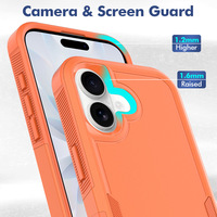 Étui de téléphone portable HMJ TPU PC double couche antichoc avec coussin d'air et design anti-chute pour iPhone 17 16 15 Air Plus Pro Max