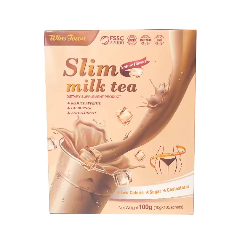 Winstown Slim Flat Stomach Milk Tea Nature Flavor Slimming Weight Loss Meal Replacement Powder Burn Tummy Milk Tea