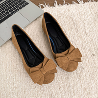 Ballerines légères à semelle souple grande taille printemps-automne pour femme, antidérapantes, avec nœud, à enfiler, tendance mode