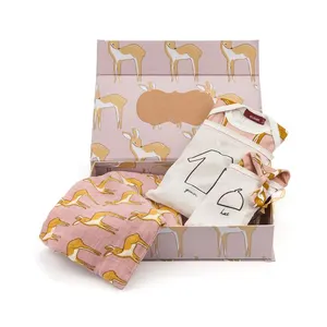 Ensemble de couverture pour nouveau-né personnalisé, boîte cadeau, emballage, tricot par Sublimation, couverture d'emmaillotage pour bébé, emballage, boîtes cadeaux