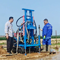 Foreuse portable pour puits d'eau de 200 m, certifiée CE ISO9001, haute efficacité, facile à utiliser