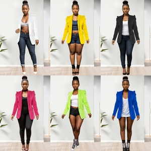 Nuevo Abrigo de Oficina Casual de Color Sólido, Ecológico, de Poliéster, para Mujer, a la Moda - Product Image 2