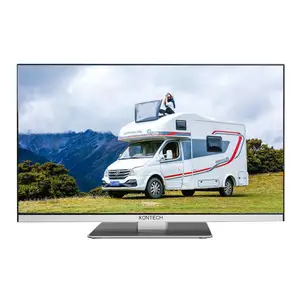 TV 12V 18.5-32 inci untuk motorhome dengan pemutar DVD, televisi tanpa bingkai FHD 12/24V/240V dengan satelit sat Gratis