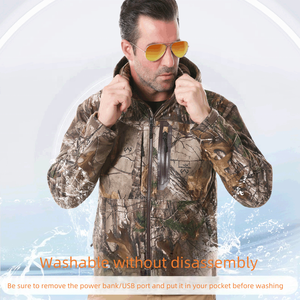 Tuta mimetica da campeggio all'aperto riscaldata da caccia alla giungla abbigliamento bionico silente cacciatore di addestramento tattico - Product Image 3