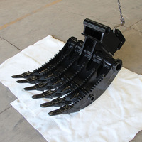 Râteau à racines XZFE en matériau épais, prix abordable, largeur 600 mm, modèle TAG Rake QC27 Wain-Roy pour mini-excavatrice