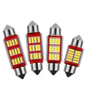 31 36 39 41มม. อัตโนมัติ Festoon 12smd 3014 Canbus Dc 12V C5W LED ไฟหลังคารถยนต์