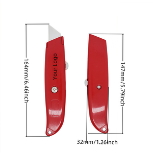 Premium Metal <b>Utility</b> <b>Knife</b> Set with Stable Blade Support and Polished Red Housing Designed for OEM Brands, Hardware Retailers - Product Image 2